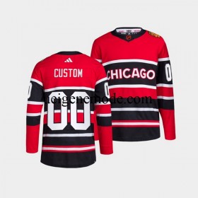 Herren Chicago Blackhawks CUSTOM Eishockey Trikot Adidas 2022-2023 Reverse Retro Rot Authentic